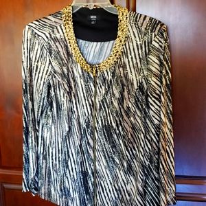 Blouse w/ Gold Collar